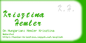 krisztina hemler business card